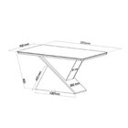 Conjunto Mesa De Jantar Retangular 200x90 Pipa Com 8 Cadeiras