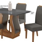 Conjunto Mesa De Jantar Retangular Amore 120x80cm Com Vidro E