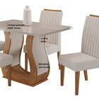 Conjunto Mesa De Jantar Retangular Amore 120x80cm Sem Vidro E