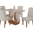 Conjunto Mesa De Jantar Retangular Amore 120x80cm Sem Vidro E