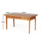 Conjunto Mesa De Jantar Retangular Encanto 156cm Com 6 Gaveta