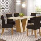 Conjunto Mesa De Jantar Retangular Garda E 6 Cadeiras Vita Na
