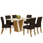 Conjunto Mesa De Jantar Retangular Garda E 6 Cadeiras Vita Na