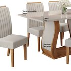 Conjunto Mesa De Jantar Retangular Manuela 160cm X 80cm Com V