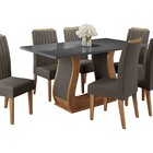 Conjunto Mesa De Jantar Retangular Manuela 160x80cm Com Vidro
