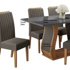 Conjunto Mesa De Jantar Retangular Manuela 160x80cm Com Vidro