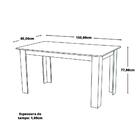 Conjunto Mesa De Jantar Retangular Pérola Cherry 150x80cm Com