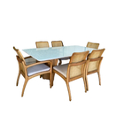 Conjunto Mesa De Jantar Retangular Sintra 6 Cadeiras Condote