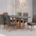 Conjunto Mesa De Jantar Retangular Viel 160x80cm Com Vidro E