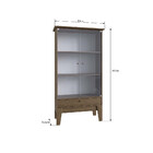 Conjunto Mesa De Jantar Retrô 6 Cadeiras 1 Cristaleira Móveis