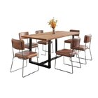 Conjunto Mesa De Jantar Rústica De Madeira Maciça Com 6 Cadei