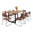 Conjunto Mesa De Jantar Rústica De Madeira Maciça Com 8 Cadei