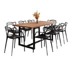 Conjunto Mesa De Jantar Rústica De Madeira Maciça Com 8 Cadei