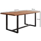 Conjunto Mesa De Jantar Rústica De Madeira Maciça Com Cadeira