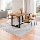 Conjunto Mesa De Jantar Rústica Madeira Maciça Com 4 Cadeiras