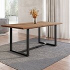 Conjunto Mesa De Jantar Rústica Madeira Maciça Com 8 Cadeiras