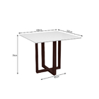 Conjunto Mesa De Jantar Sofia Off White 100cm Castanho 4 Cade