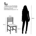 Conjunto Mesa De Jantar Talia 90cm E 4 Cadeiras Luna Estofada
