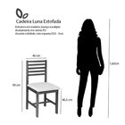 Conjunto Mesa De Jantar Talia 90cm E 4 Cadeiras Luna Estofada