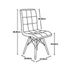 Conjunto Mesa De Jantar Talia Amadeirada Preta 120cm Com 6 Ca