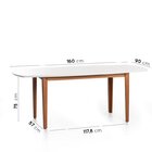 Conjunto Mesa De Jantar Tampo Mdf 1,60m E 6 Cadeiras Tiê Cabe