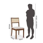 Conjunto Mesa De Jantar Tampo Mdf 1,60m E 6 Cadeiras Tiê Cabe