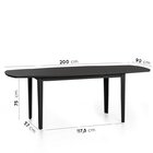 Conjunto Mesa De Jantar Tampo Mdf 2,0m E 6 Cadeiras Tiê Cabec