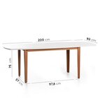 Conjunto Mesa De Jantar Tampo Mdf 2,0m E 6 Cadeiras Tiê Cabec