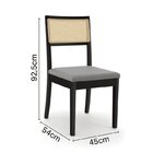 Conjunto Mesa De Jantar Tampo Vidro E Mdf 1,60m E 4 Cadeiras