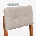 Conjunto Mesa De Jantar Tangará 130cm E 4 Cadeiras Estofadas