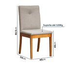 Conjunto Mesa De Jantar Tangará 180cm E 6 Cadeiras Estofadas