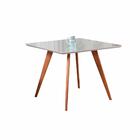 Conjunto Mesa De Jantar Topázio Off White Com 4 Cadeiras Gréc