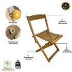 Conjunto Mesa De Madeira Com 2 Cadeiras Dobráveis - Vereda Ma