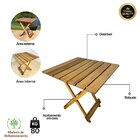 Conjunto Mesa De Madeira Com 4 Cadeiras Dobráveis - Vereda Ma