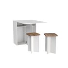 Conjunto Mesa Dobrável 2 Banquetas Ba500 Djd Branco