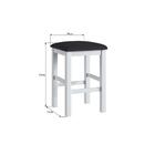 Conjunto Mesa Dobrável 4 Banquetas Estofadas Baixas Móveis Ca