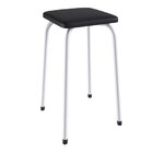 Conjunto Mesa Dobrável 4 Lugares Bona Vita Móveis Branco/preto