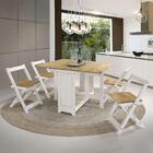 Conjunto Mesa Dobrável + 4 Cadeiras Butterfly Branco