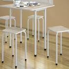 Conjunto Mesa Dobravel Com 04 Banquetas Asti 100 Narita Branc