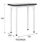 Conjunto Mesa Dobravel Com 04 Banquetas Asti 100 Narita Branc