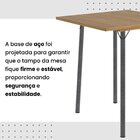 Conjunto Mesa Dobrável Com 4 Banquetas Bali Creme / Mart Prata