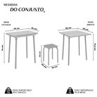 Conjunto Mesa Dobrável Com 4 Banquetas Bali Marrom / Mart. Pr