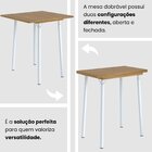 Conjunto Mesa Dobrável Com 4 Banquetas Bali Preto Floral / Br