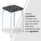 Conjunto Mesa Dobrável Com 4 Banquetas Bali Preto Floral / Br