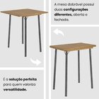 Conjunto Mesa Dobrável Com 4 Banquetas Bali Preto Floral / Ma