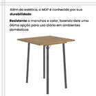 Conjunto Mesa Dobrável Com 4 Banquetas Bali Preto Floral / Ma