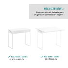 Conjunto Mesa Dobrável E 2 Banquetas Branco