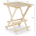 Conjunto Mesa Dobrável E 4 Banquetas Bege