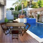 Conjunto Mesa Dobrável Em Madeira Maciça 90x90 Com 4 Cadeiras