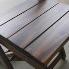 Conjunto Mesa Dobrável Madeira 75x70 Com 4 Cadeiras Conhaque